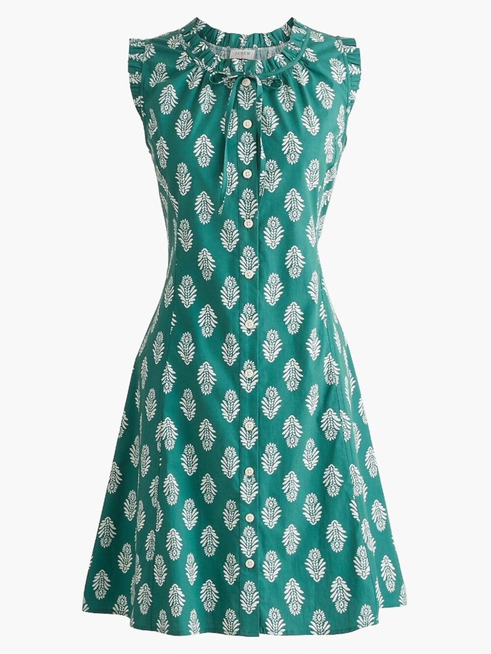 NWOT J Crew Factory Ruffle tie-neck mini dress - 12